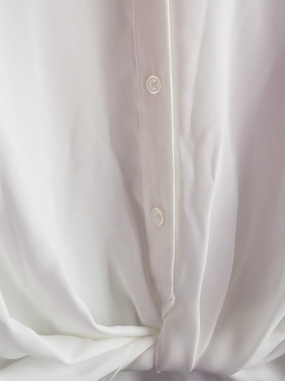 I.N.C. International Concepts Mandarin-style 100% polyester chiffon top Large - Picture 3 of 4